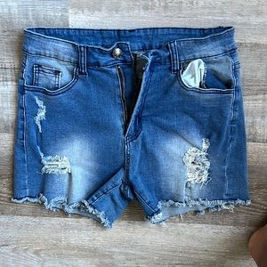CRAZY TRAIN JEAN SHORTS